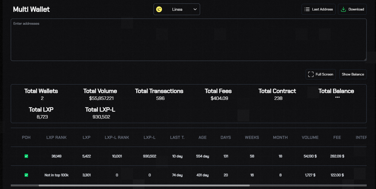 Multi-Wallet Tracking